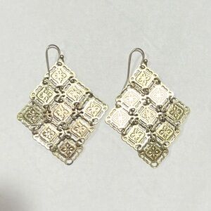 Elegant Gold-Tone Square Earrings